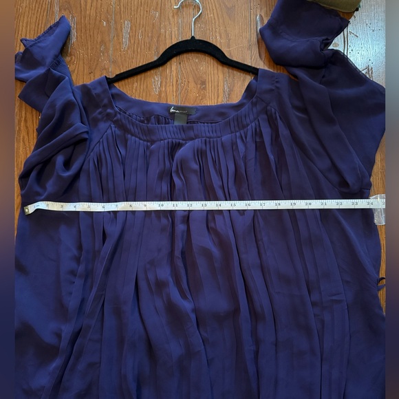 💚3/$25 Lane Bryant Purple Sheer Peasant Blouse 18/20 - Picture 5 of 6